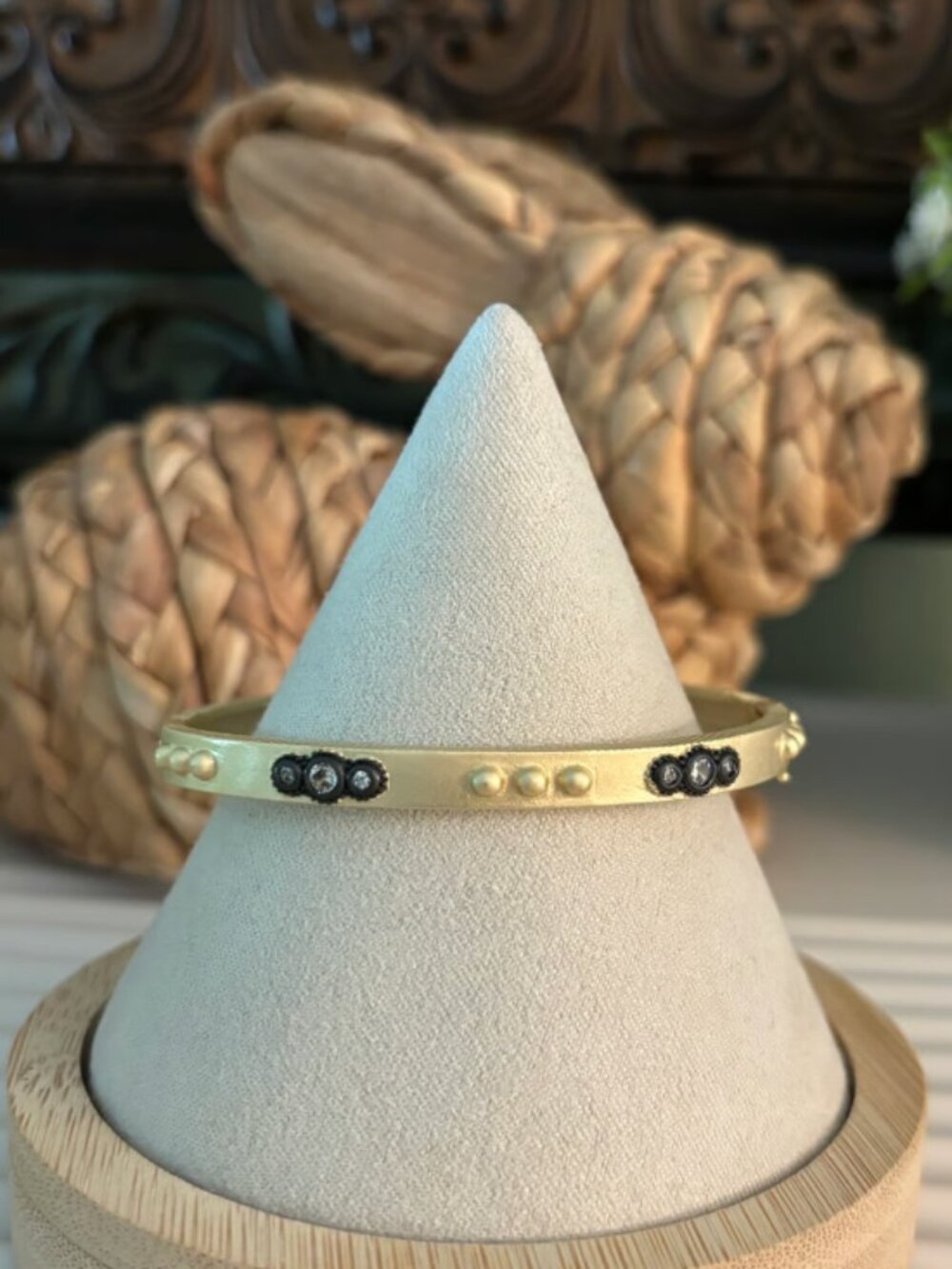 Matte Gold and CZ Bracelet